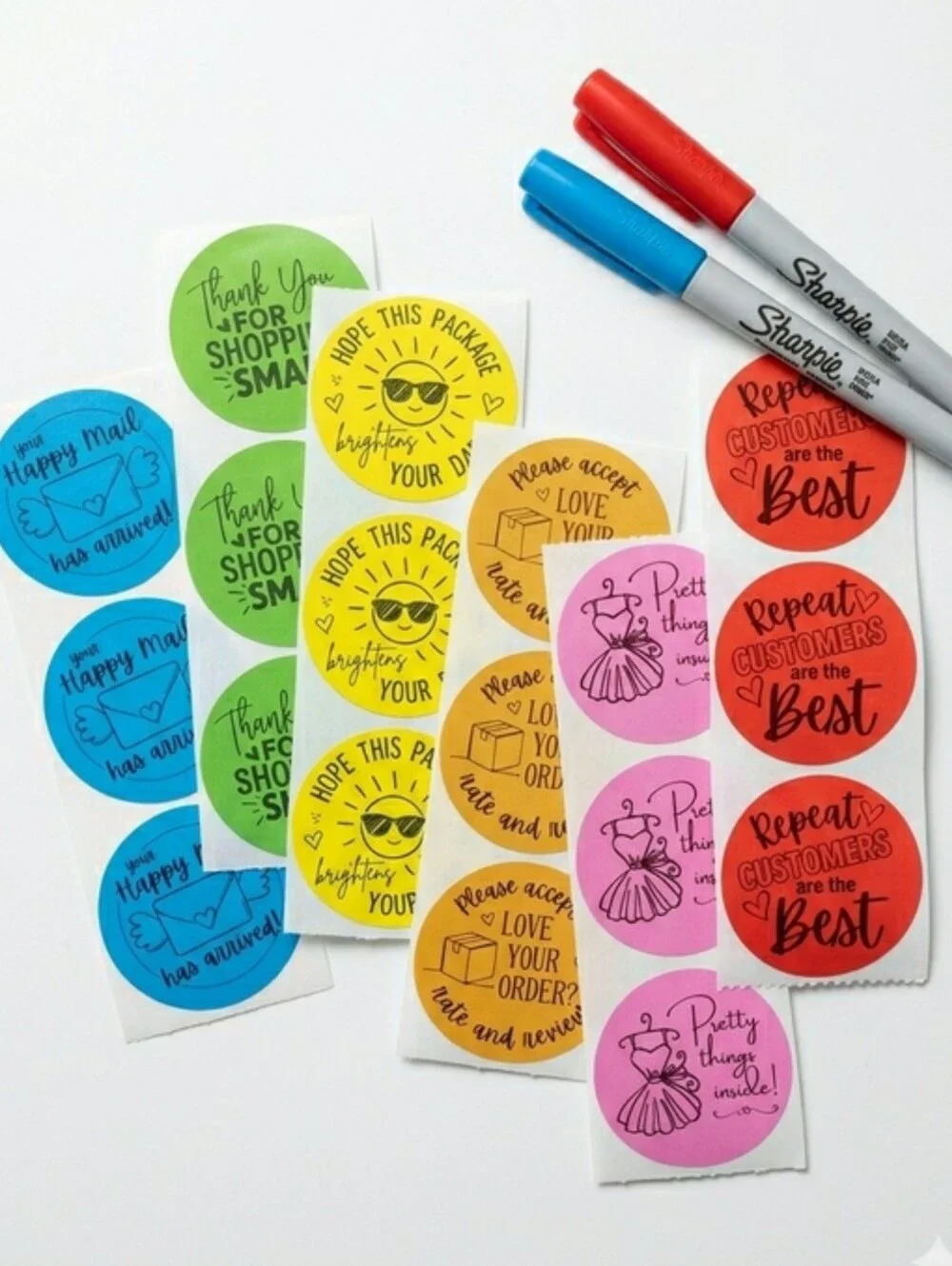 3/$15 50 Pcs Thank You Stickers 2
